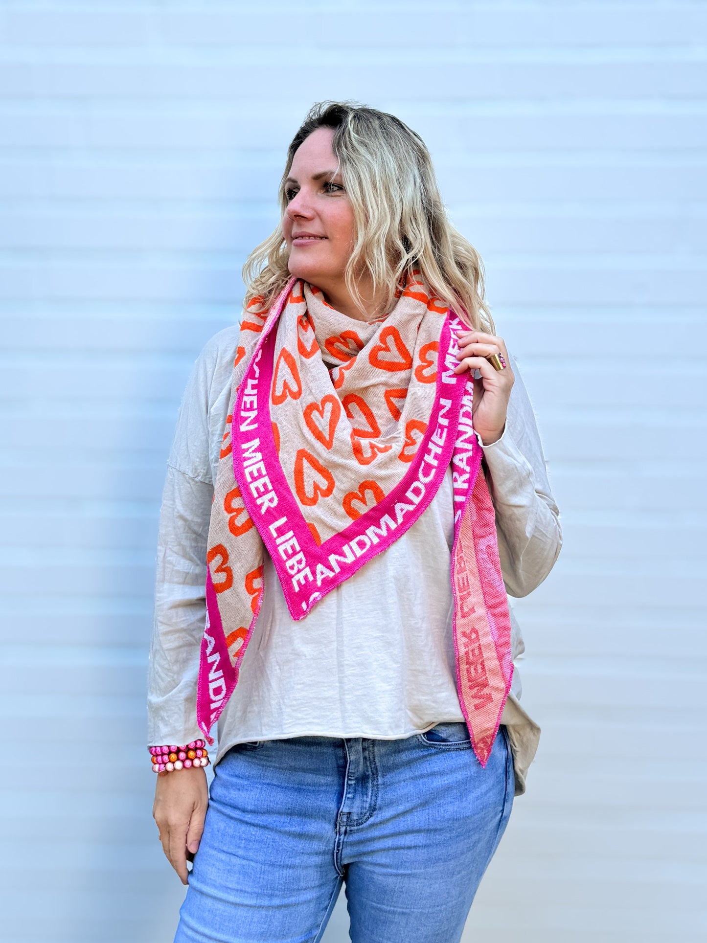 XL Dreieckstuch HERZEN