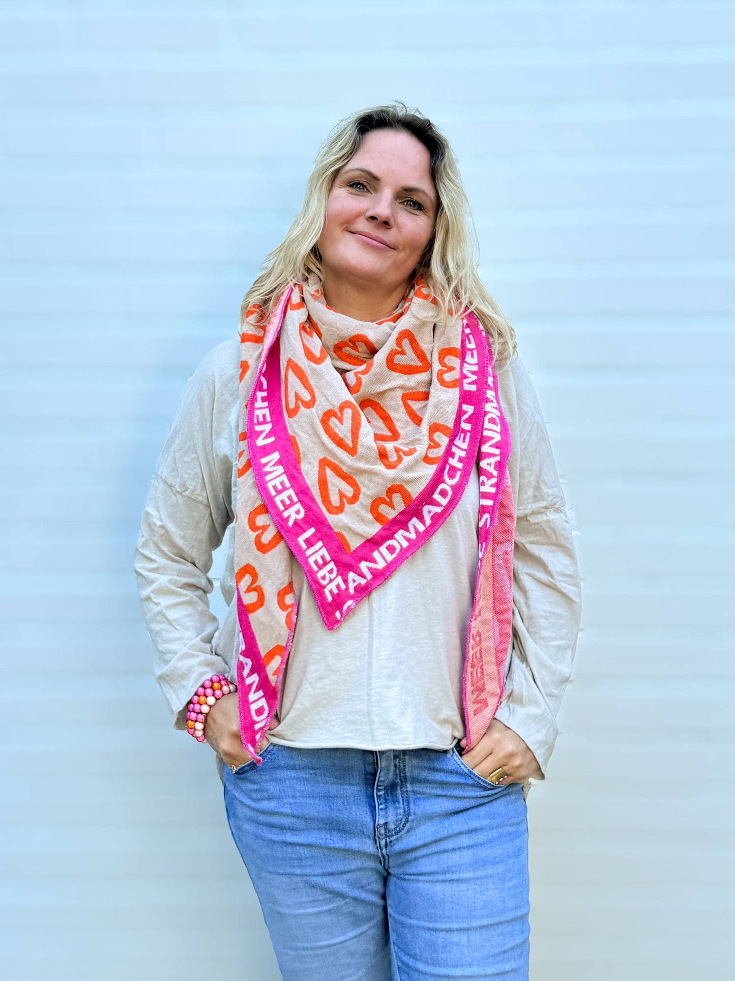 XL Dreieckstuch HERZEN